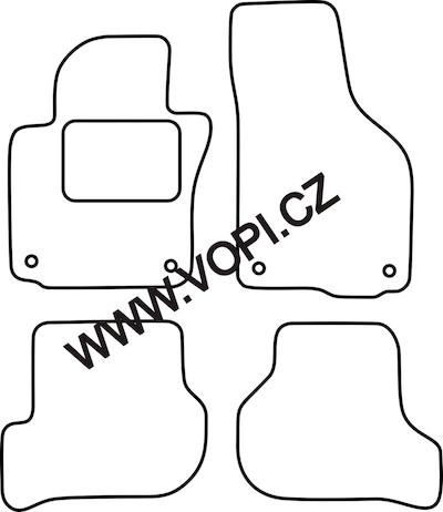 Textil-Autoteppiche Škoda Octavia II 01/2008 - 01/2013 Royalfit (4311)